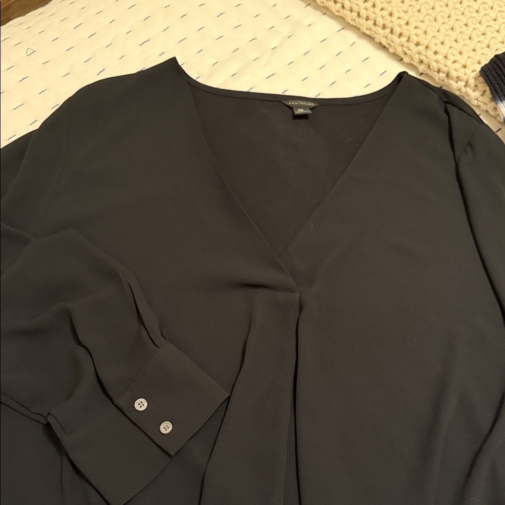 Ann Taylor Black Blouse